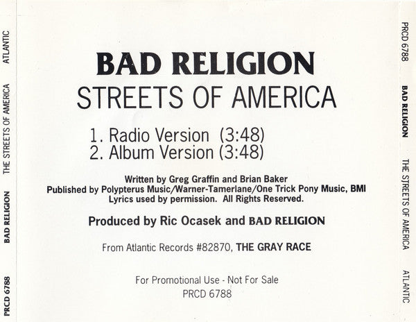 Bad Religion - The Streets Of America