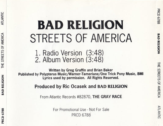 Bad Religion - The Streets Of America